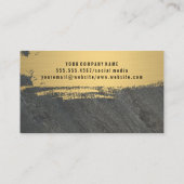 Carte De Visite Métal Or Brossé | Ardoise (Dos)