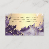 Carte De Visite Métal Or Brossé | Marbre pourpre (Dos)
