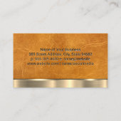 Carte De Visite Métal or | Cuir Tain (Dos)