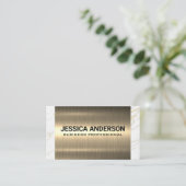 Carte De Visite Métal or | Découpe Marbre blanc (Debout devant)