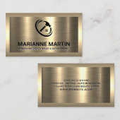 Carte De Visite Métal or | Home Marteau Logo Business (Devant / Derrière)