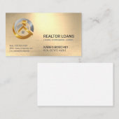 Carte De Visite Métal or | Immobilier de maison | Propriétés (Devant / Derrière)