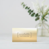 Carte De Visite Métal or | Lumière métallique (Debout devant)