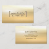 Carte De Visite Métal or | Lumière métallique (Devant / Derrière)