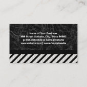 Carte De Visite Métal or | Marbre noir et rayures (Dos)