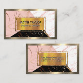 Carte De Visite Métal or | Marque couleur bloc (Devant / Derrière)