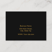 Carte De Visite Métal Or professionnel Élégant Noir moderne (Dos)