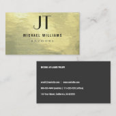 CARTE DE VISITE MÉTAL OR SIMPLE MODERNE ÉLÉGANT PROFESSIONNEL (Devant / Derrière)