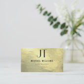 CARTE DE VISITE MÉTAL OR SIMPLE MODERNE ÉLÉGANT PROFESSIONNEL (Debout devant)