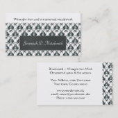 Carte De Visite Métal ouvré de fer travaillé (Devant / Derrière)