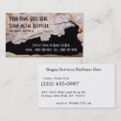 Carte De Visite Métal ouvré de tuyau ou réutilisation rouillé de (Devant / Derrière)