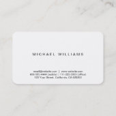 Carte De Visite Métal Poli élégant Professionnel (Dos)