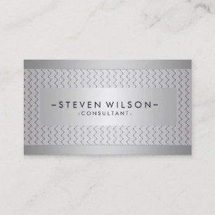 Carte De Visite Metal Professional Moderne Élégant Noir