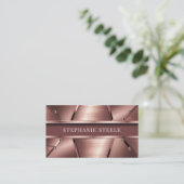 Carte De Visite Métal rose (Debout devant)