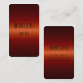 Carte De Visite Métal rouge foncé de trou d'acier inoxydable (Devant / Derrière)