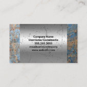 Carte De Visite Métal rouillé | Ancien Arrière - plan métallique r (Dos)