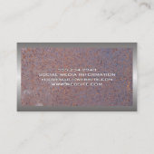 Carte De Visite Métal rouillé | Bordure métallique (Dos)