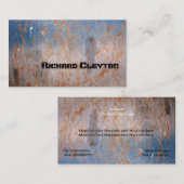 Carte De Visite Métal rouillé, corrodé, texture personnalisée (Devant / Derrière)