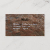 Carte De Visite Métal rouillé de camion de Ratrod (Dos)