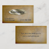 Carte De Visite Métal rouillé de relief moderne de fine couche (Devant / Derrière)