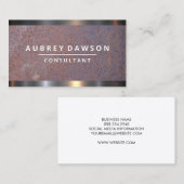 Carte De Visite Métal rouillé | Découpe poli (Devant / Derrière)