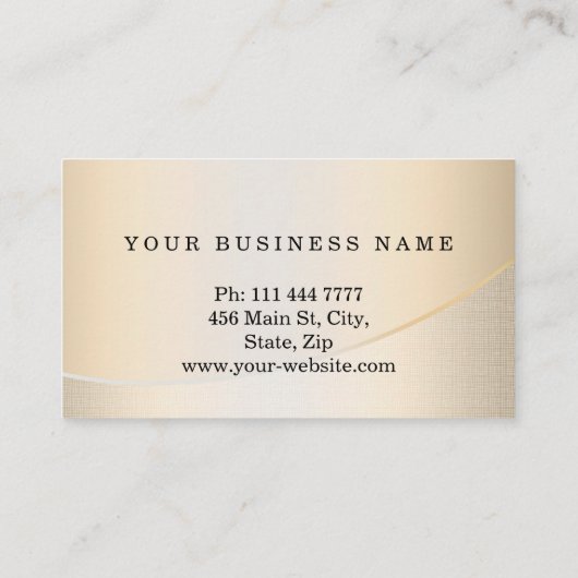 Carte De Visite Métal simple moderne élégant fait sur commande (Dos)