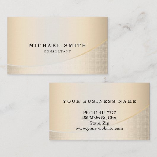 Carte De Visite Métal simple moderne élégant fait sur commande (Devant / Derrière)