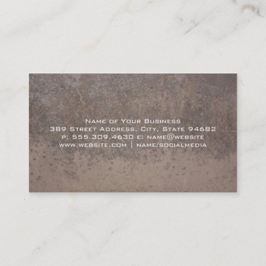 Carte De Visite Métal texturé (Dos)