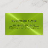 Carte De Visite Métal vert d'acier inoxydable (Dos)