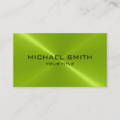 Carte De Visite Métal vert d'acier inoxydable (Devant)