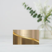 Carte De Visite Métal Wave Gold à deux tons ID806 (Debout devant)