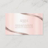 Carte De Visite Métal Wave Rose à deux tons Gold ID806 (Dos)