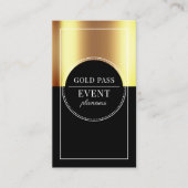 Carte De Visite Metallic Gold Black Event Planner (Devant)