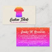 Carte De Visite Metallic gradient T Shirt Print Clothing Apparel (Devant / Derrière)