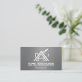 Carte De Visite Metallic Home Renovation Structural Contractor (Debout devant)