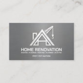 Carte De Visite Metallic Home Renovation Structural Contractor (Devant)