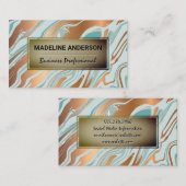 Carte De Visite Metallic Liquify Arrière - plan (Devant / Derrière)