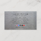 Carte De Visite metallic look (Dos)