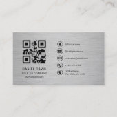 Carte De Visite Metallic Professional Company Logo QR Code  (Devant)