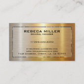 Carte De Visite Metallic Silver to Gold Ombre (Dos)