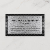 Carte De Visite Metallic Stainless Metal Steel Border #23 (Dos)