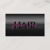Carte De Visite Metallic texture hairstylist Business Card (Devant)