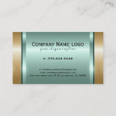 Carte De Visite Métallic Vert Et Or (Dos)