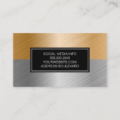 Carte De Visite Métallique à deux tons brossé (Dos)