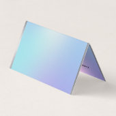 Carte de visite métallique accent rose et bleu fon (Dos)