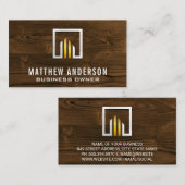 Carte De Visite Metallique | Bois | Menuiserie (Devant / Derrière)