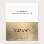 Carte De Visite Métallique brossé | Chef personnel (Extérieur déplié)