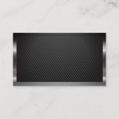 Carte De Visite Métallique brossé | Code QR | Fibre de carbone (Dos)