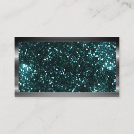 Carte De Visite Métallique brossé | PARTIES SCINTILLANT | Code QR (Dos)