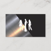 Carte De Visite Métallique brossé | Texture noire (Devant)